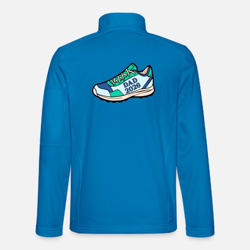 Baby-Ankündigung: Running Dad 2026 - Unisex Softshelljacke - Lichtblau
