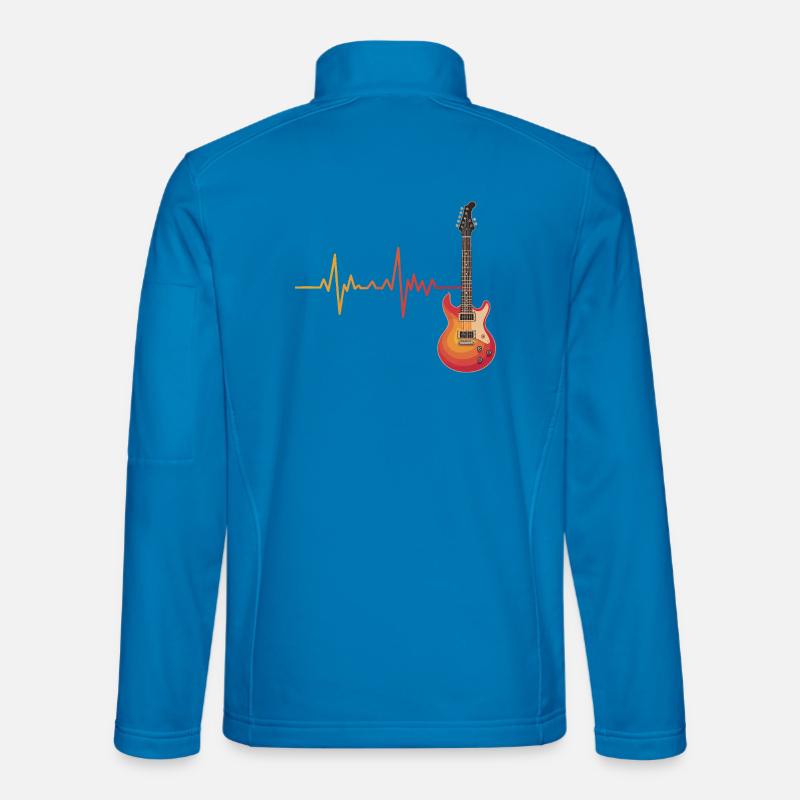 Heartbeat Guitar Gradient - Unisex Softshell Jacket - light blue