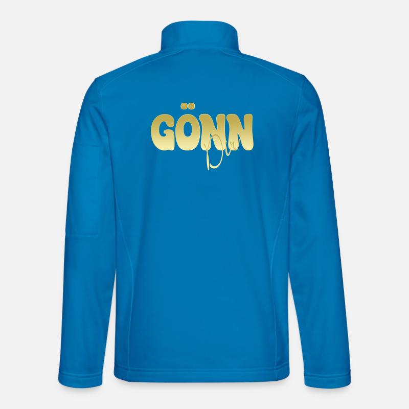 GÖNN DIR Goldglanz Typografie - Unisex Softshelljacke - Lichtblau