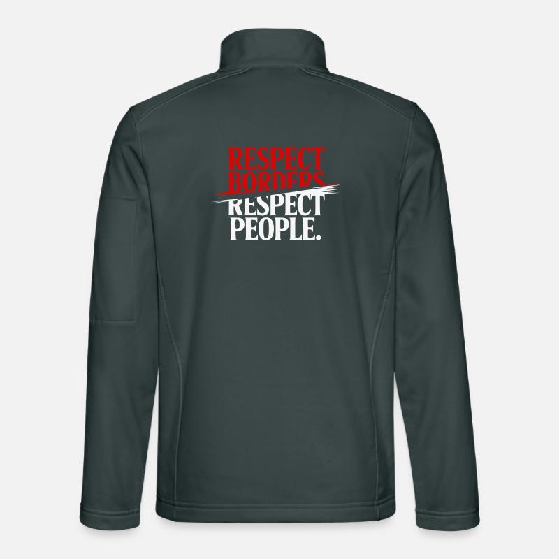 Respect Borders Respect People - Greenland Unisex Softshell Jacket