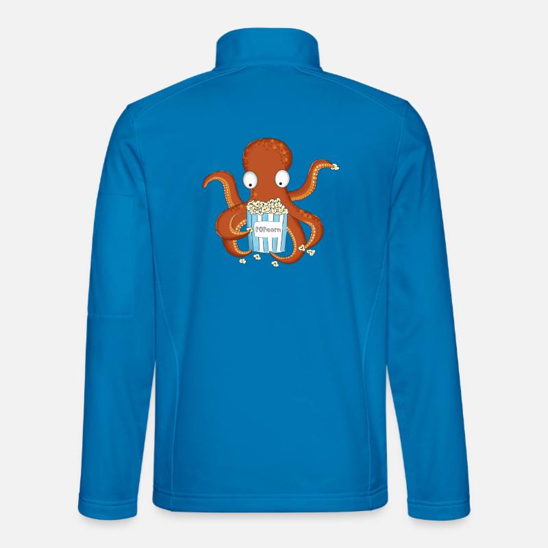 Popcorn Octopus - Unisex Softshell Jacket - light blue