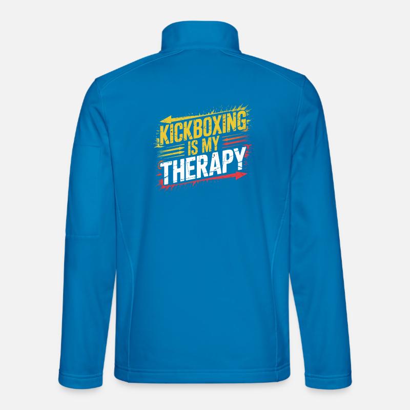 Kickboxing is my therapy - Unisex Softshell Jacket - light blue