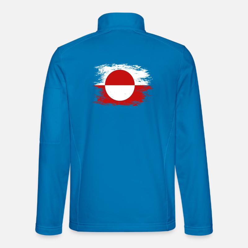 Drapeau du Groenland utilisé - Veste en tissu softshell Unisexe - bleu clair
