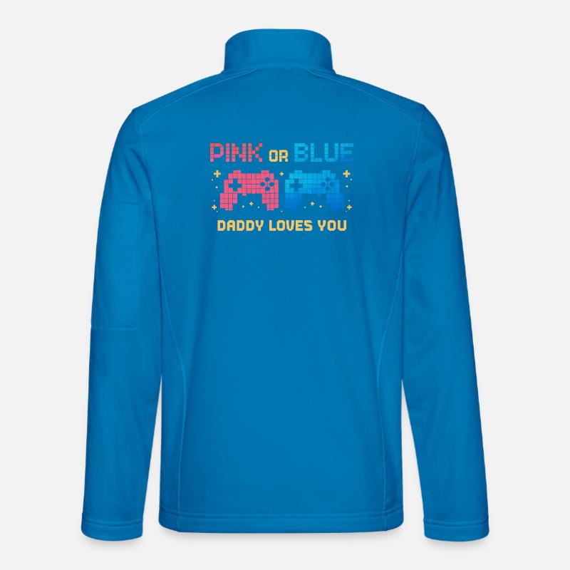 Pink or Blue Pixel Controller Unisex Softshelljacke