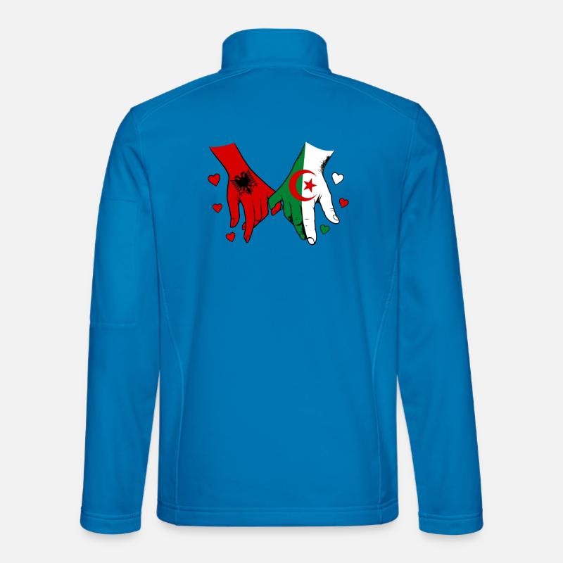 Albania Algeria Flag Holding Hands - Unisex Softshell Jacket - light blue