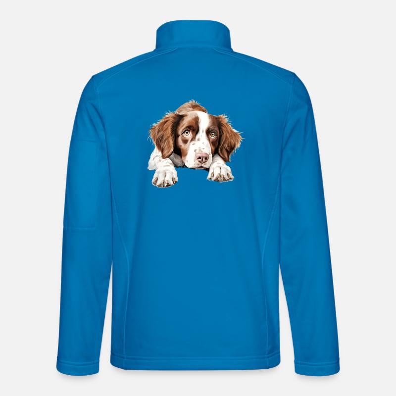 Brittany Hund - Unisex Softshelljacke - Lichtblau