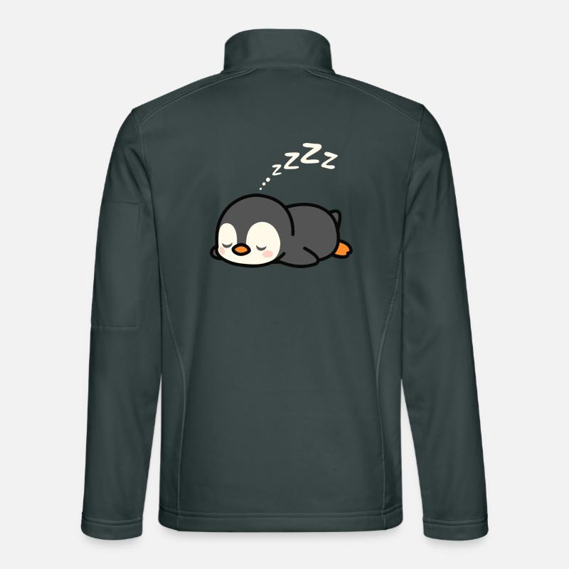 Süßes Pinguin-Nickerchen Unisex Softshelljacke
