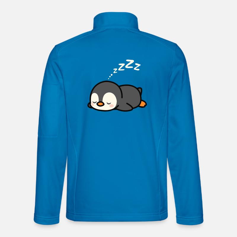 Süßes Pinguin-Nickerchen - Unisex Softshelljacke - Lichtblau