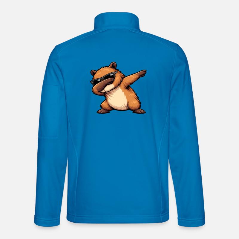 Dabbing Capybara - Unisex Softshelljacke - Lichtblau