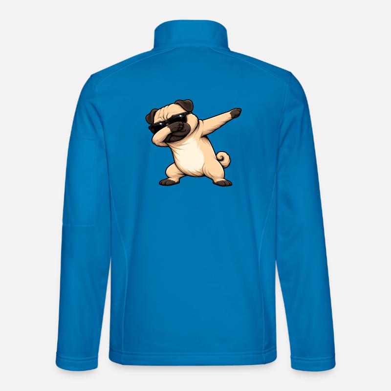 Dabbing Mops - Unisex Softshelljacke - Lichtblau