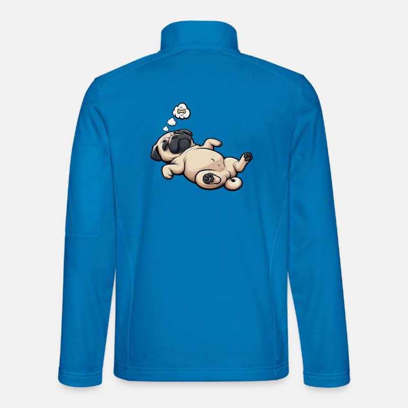 Mops Möpse Mopsbesitzer Mopsliebhaber Mopshalter - Unisex Softshelljacke - Lichtblau