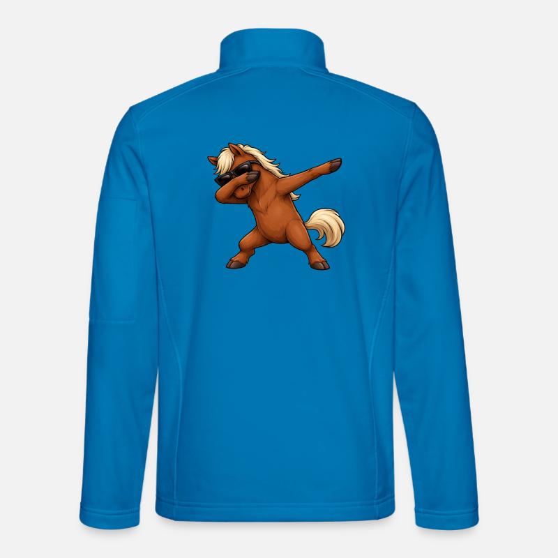 Dabbing Pferd - Unisex Softshelljacke - Lichtblau
