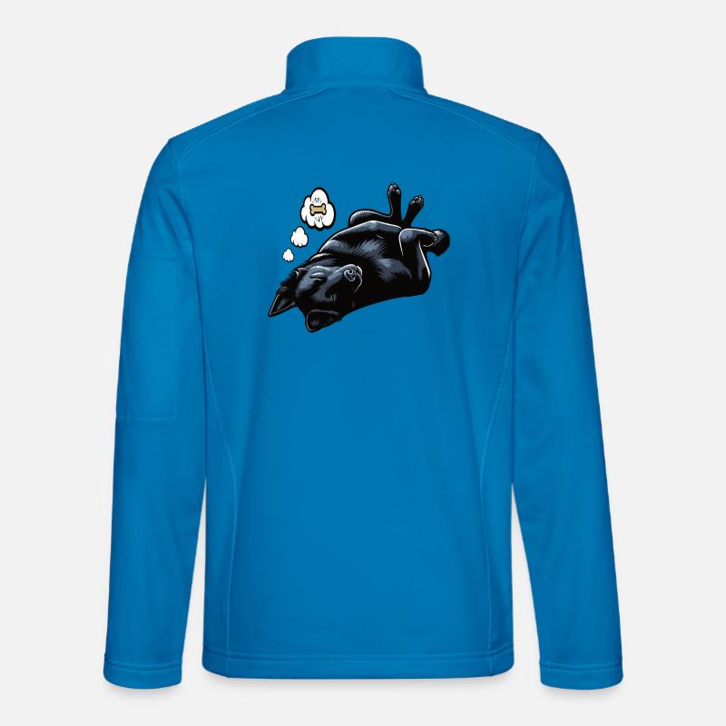 Black German Shepherd German Shepherd Owner - Unisex Softshell Jacket - light blue