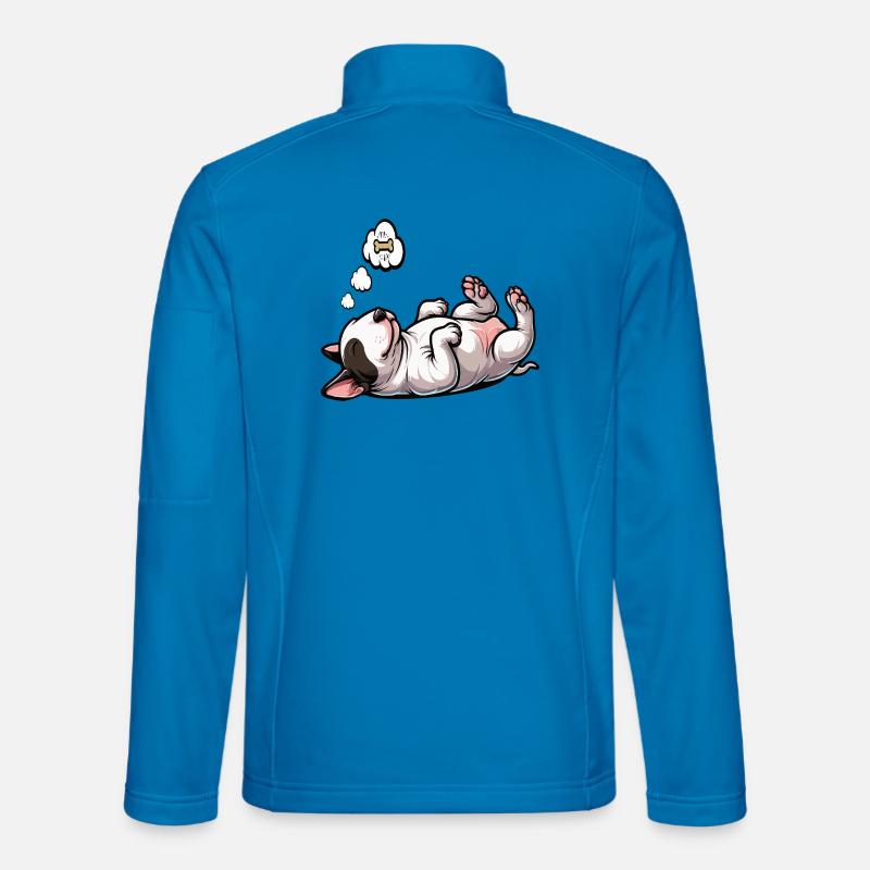 Miniatur Bullterrier Bully Bullterrierbesitzer - Unisex Softshelljacke - Lichtblau