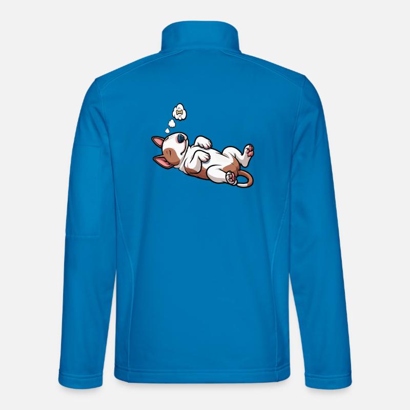 Miniatur Bullterrier Bully Bullterrierbesitzer - Unisex Softshelljacke - Lichtblau