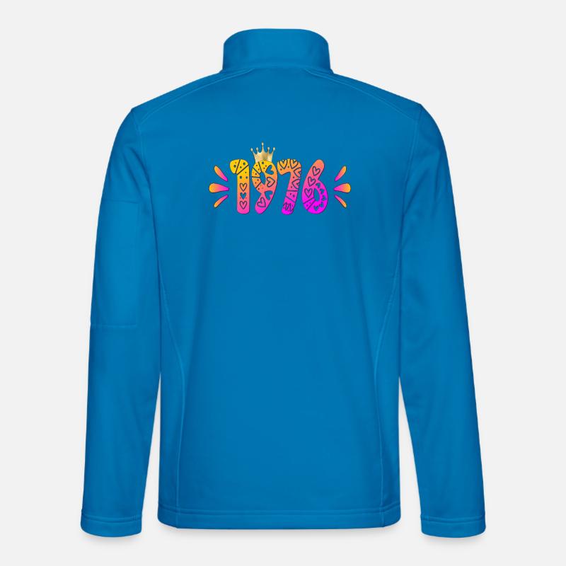 50th Birthday 1976 - Birthday Crown - Unisex Softshell Jacket - light blue