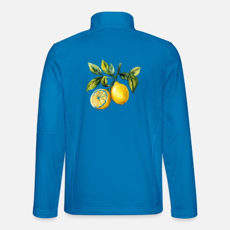 Zitronen Zitrus Zitrusfrucht Frucht Aquarell - Unisex Softshelljacke - Lichtblau