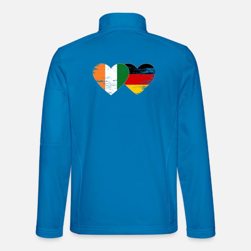 Elfenbeinkueste_Deutschland_Flagge_Herz_used - Unisex Softshelljacke - Lichtblau