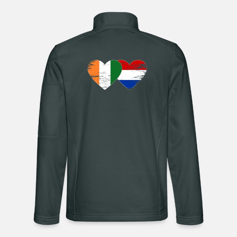 Côte d'Ivoire Holland flag used Unisex Softshell Jacket