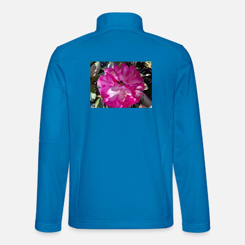 Fuchsia-Azalee in voller Blüte Unisex Softshelljacke
