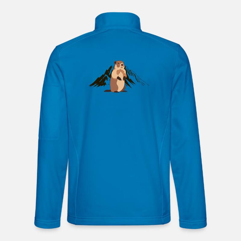 Alpen-Marmottier-Abenteuer - Unisex Softshelljacke - Lichtblau