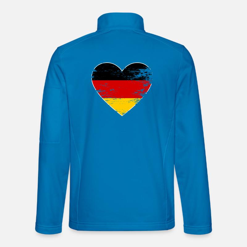 Herzflagge Deutschland - Unisex Softshelljacke - Lichtblau