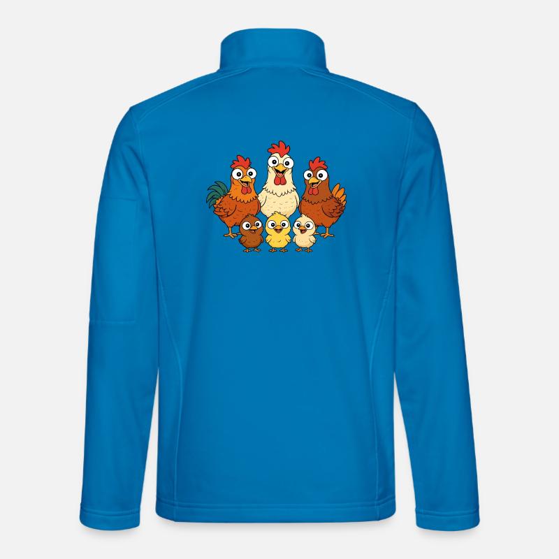 Chickens, roosters and chicks - Unisex Softshell Jacket - light blue