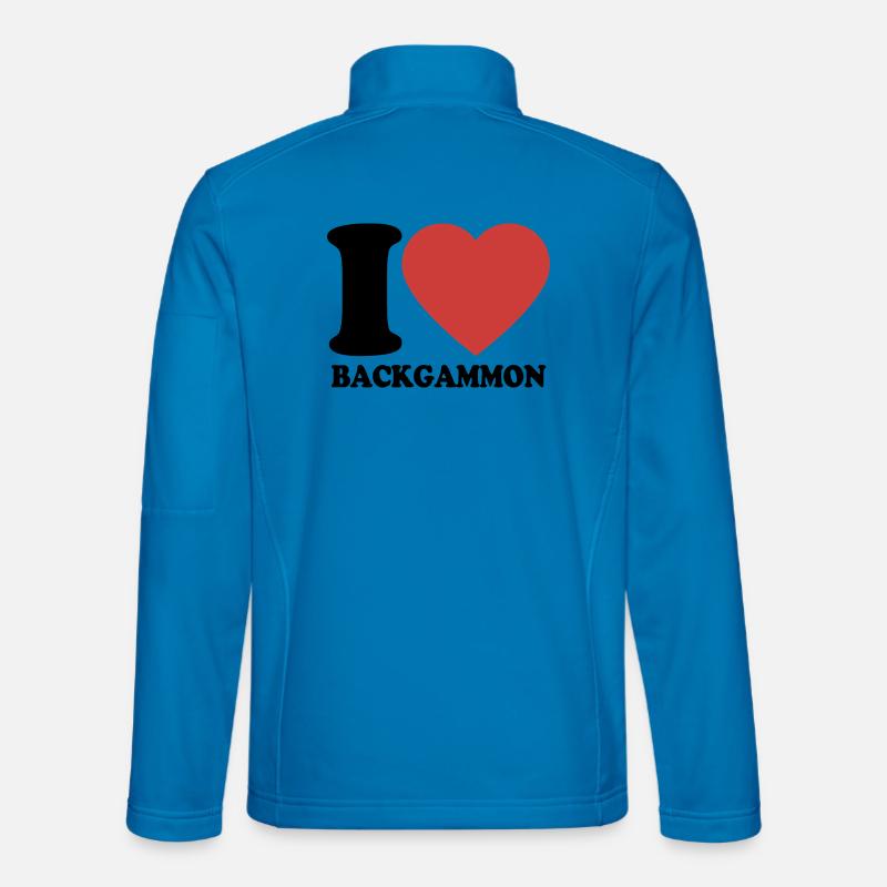 I love Backgammon | Board Game | Gift - Unisex Softshell Jacket - light blue