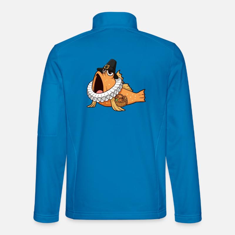 Kawaii Mudskipper – Thanksgiving - Unisex Softshell Jacket - light blue