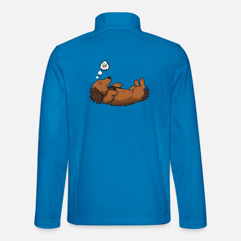 Long-haired Dachshund Dachshund Holder Dachshund Tekkel - Unisex Softshell Jacket - light blue