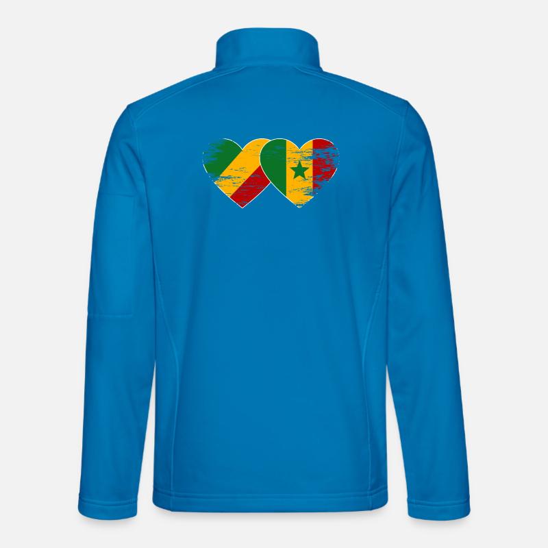 Congo Senegal flag used - Unisex Softshell Jacket - light blue