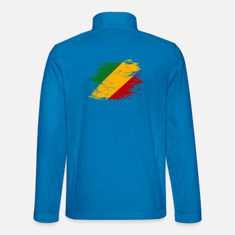 Kongo_Flagge_used - Veste en tissu softshell Unisexe - bleu clair