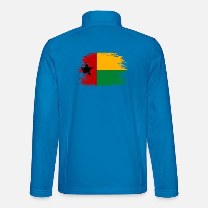 Guinea_Bissau_Flagge_used - Unisex Softshell Jacket - light blue