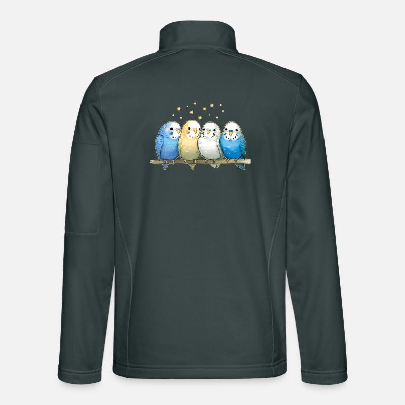 Groupe de perruches ondulées Veste en tissu softshell Unisexe