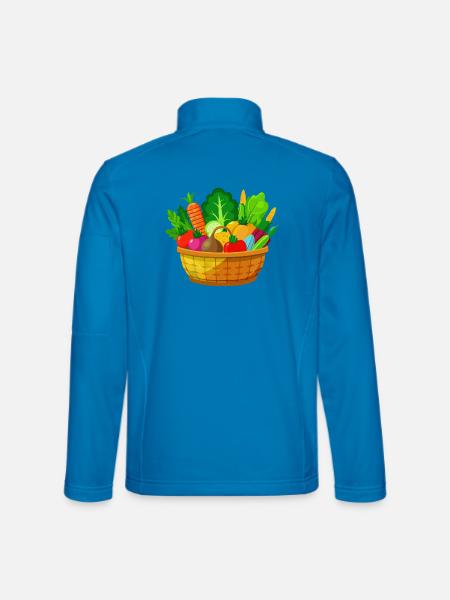 Gemüsekorb - Unisex Softshelljacke - Lichtblau - Hinten