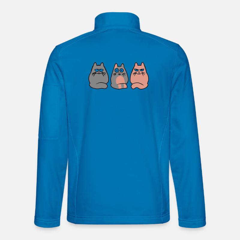 3 Katzen - Unisex Softshelljacke - Lichtblau