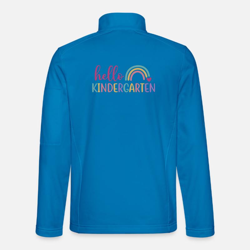 Hello Kindergarten - Back to School Design - Unisex Softshell Jacket - light blue