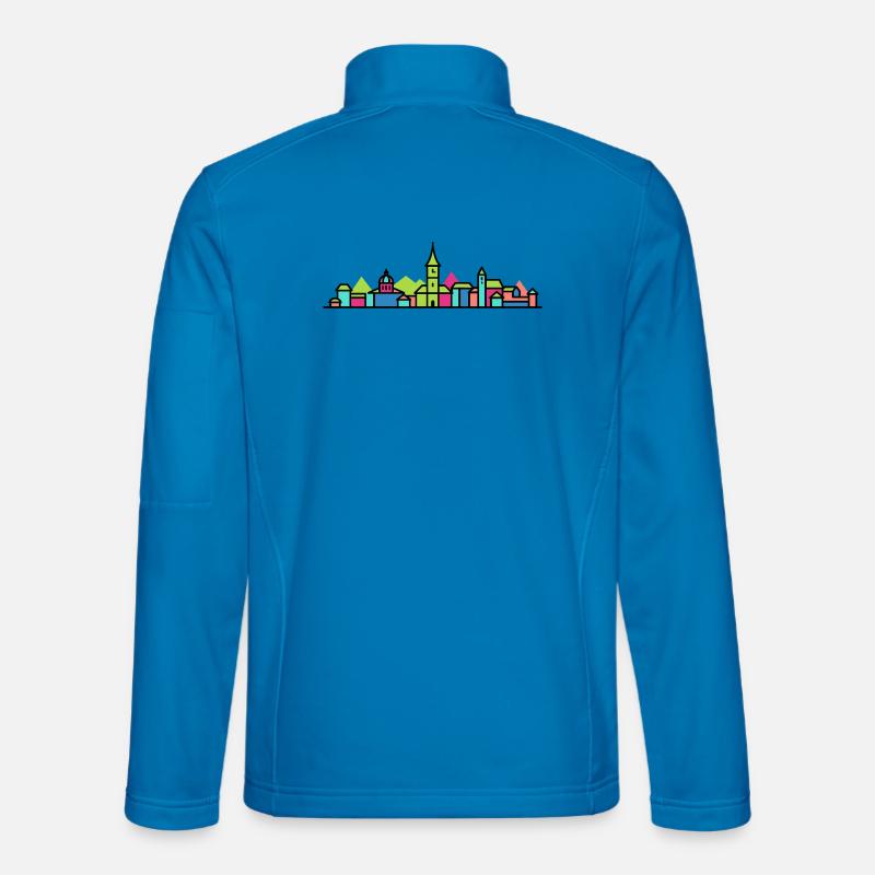 Horizon moderne de la ville de Biel Bienne Veste en tissu softshell Unisexe