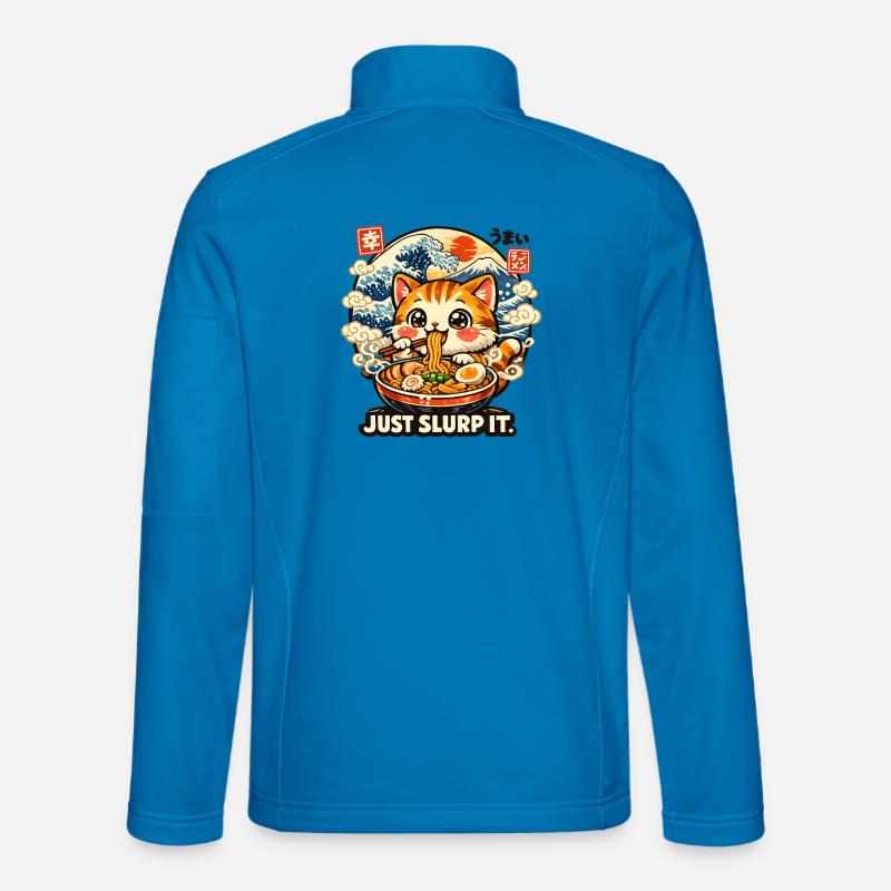 Ramen Katze Just Slurp It - Unisex Softshelljacke - Lichtblau