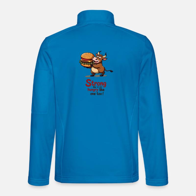 Strong Like an Ox Burger - Unisex Softshelljacke - Lichtblau