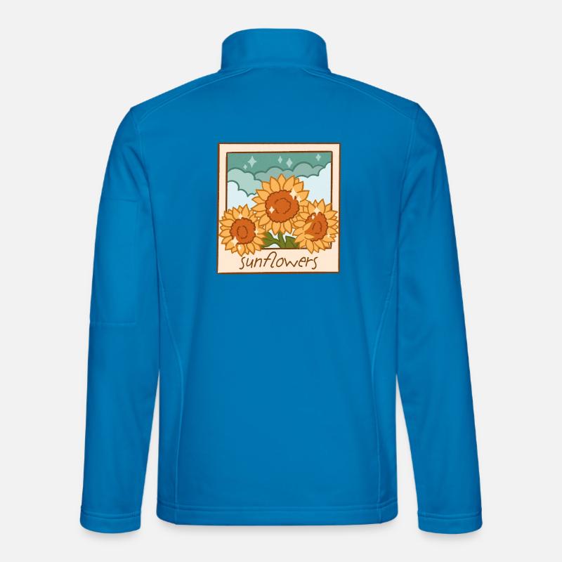 Sonnenblumen Sofortbild Design - Unisex Softshelljacke - Lichtblau