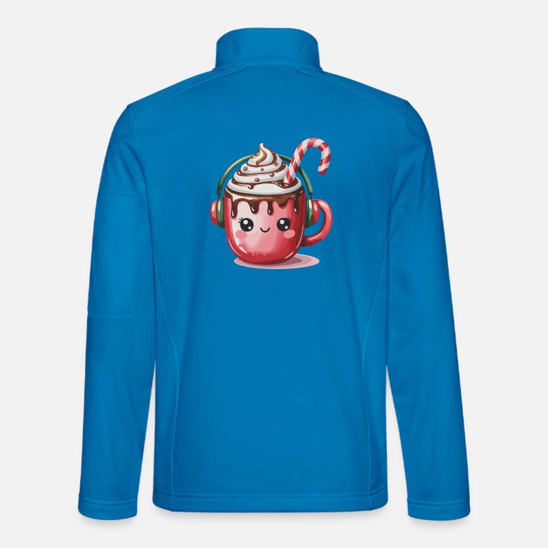 Cuddly cocoa with headphones Unisex Softshell Jacket