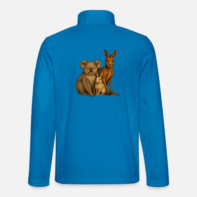 Koala Känguru Kaninchen - Unisex Softshelljacke - Lichtblau