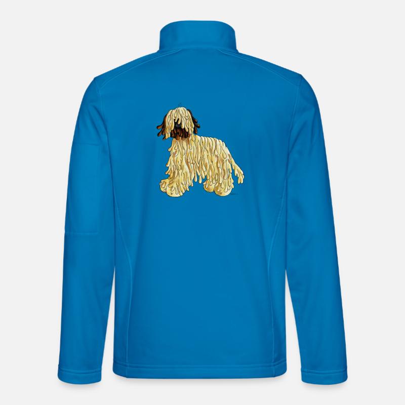 Briard - Berger de Brie - Hund - Unisex Softshelljacke - Lichtblau