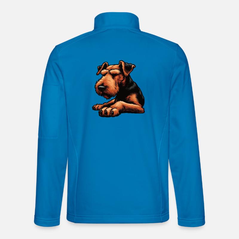 Airedale Terrier Airedales Airedale Lover - Unisex Softshell Jacket - light blue