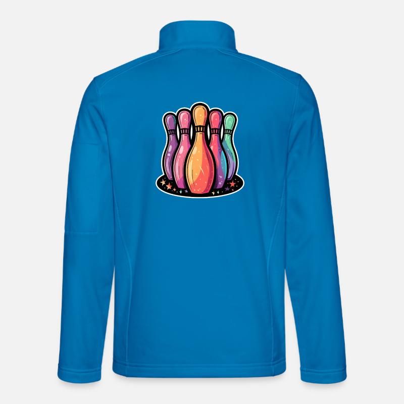 Lustige Bowling Pins - Unisex Softshelljacke - Lichtblau