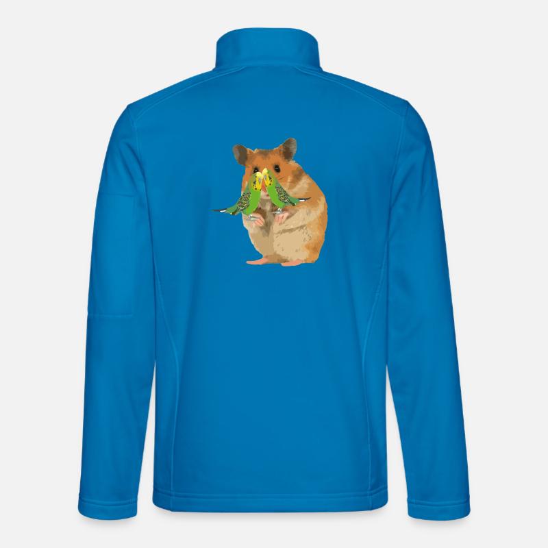 Hamster Menno with two Wellis - Unisex Softshell Jacket - light blue