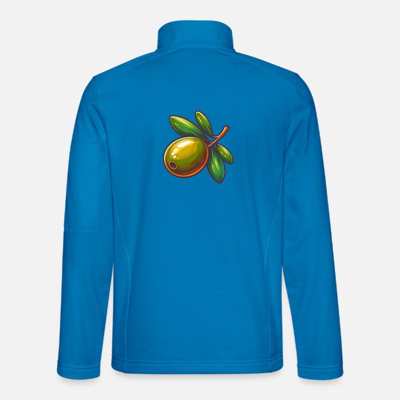 Illustration d Olive Éclatante et Feuillage Vif Veste en tissu softshell Unisexe