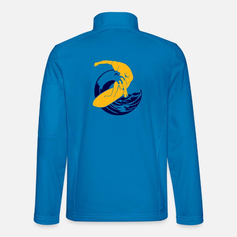 Planche de surf | Surfeur | Surfer - Veste en tissu softshell Unisexe - bleu clair