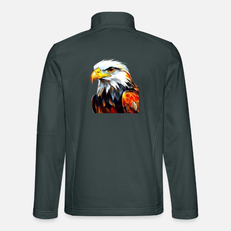 Bunter Adlerkopf Illustration Unisex Softshelljacke